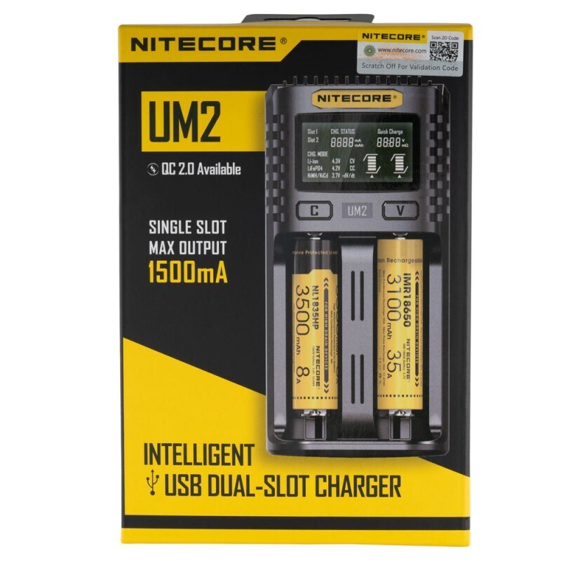 Nitecore 2 bay battery charger