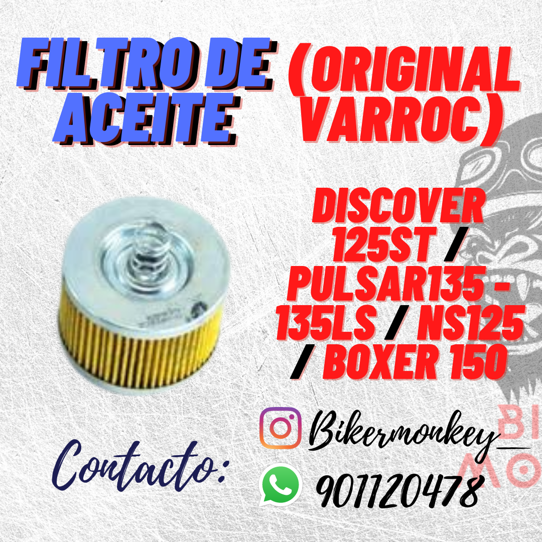Filtro de Aceite Discover 125ST - Pulsar 135 / 135LS - NS125 - Boxer 150