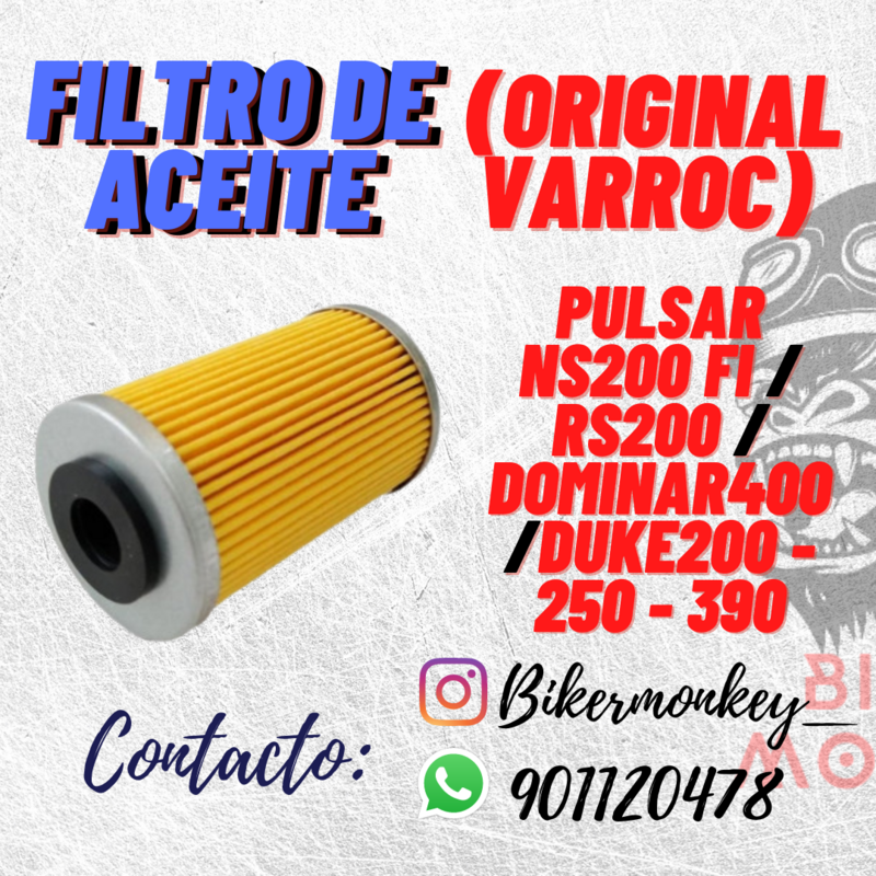 Filtro de Aceite Pulsar NS200 FI - NS160 - RS200 - DUKE 200/250/390