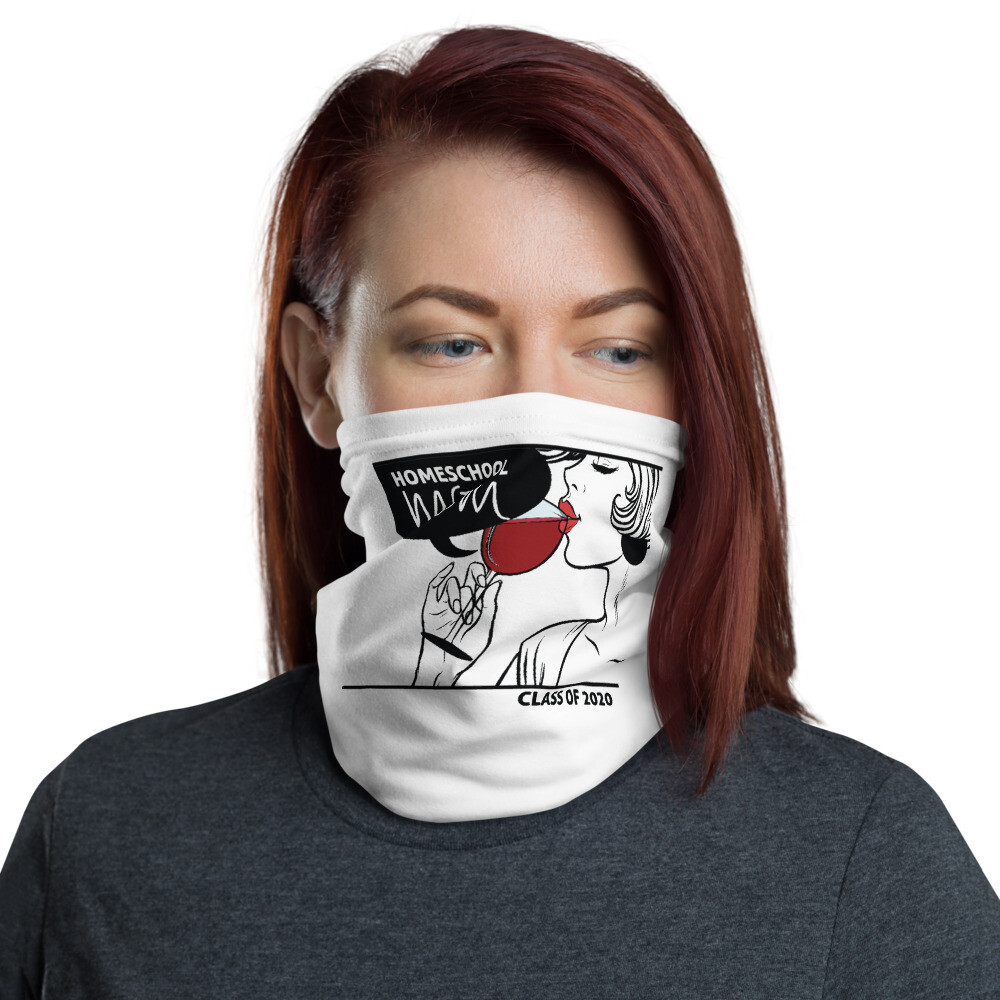 Homeschool MOM Neck Gaiter White