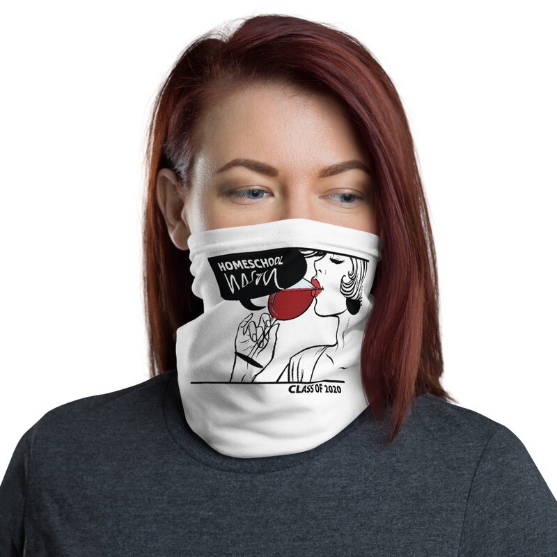 Homeschool MOM Neck Gaiter White
