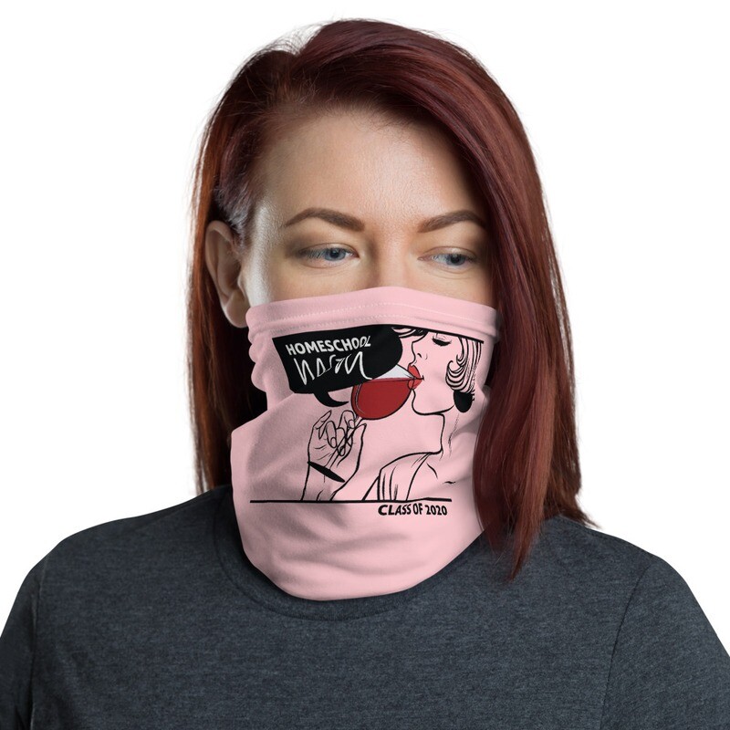 Homeschool MOM Fashionista Neck Gaiter Pink