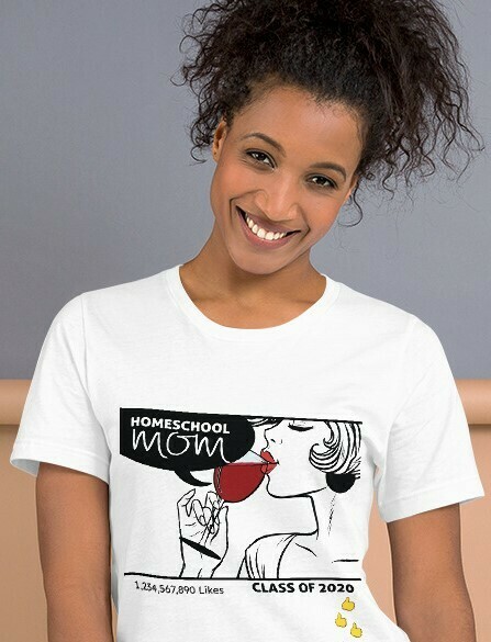 Homeschool MOM Fashionista T-Shirt Emojis &amp; Likes 