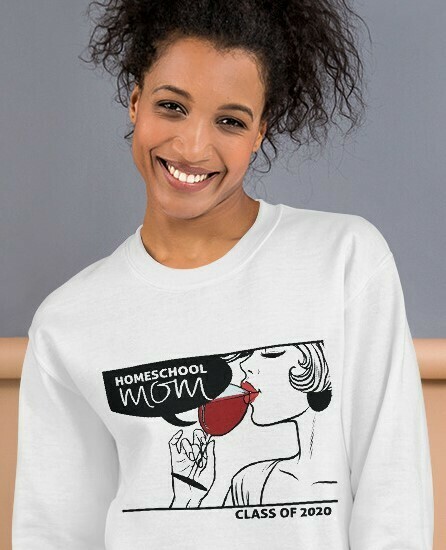 Homeschool MOM Fashionista White Sweatshirt