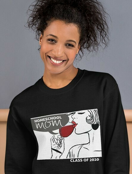 Homeschool MOM Fashionista Black Sweatshirt