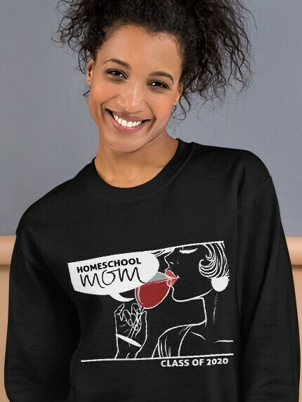 Homeschool MOM Fashionista Black Sweatshirt