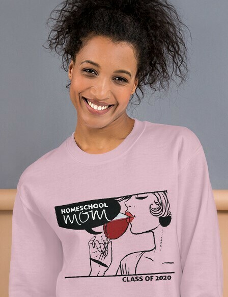 Homeschool MOM Fashionista Pink Sweatshirt