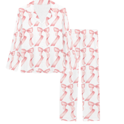 Bow Print Women's Pajama Set