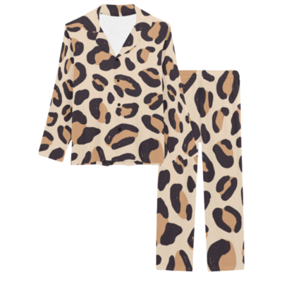 Cheetah Print Women's Long Pajama Set