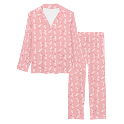 Minnie Pink Bow Print Women's Pajama Set