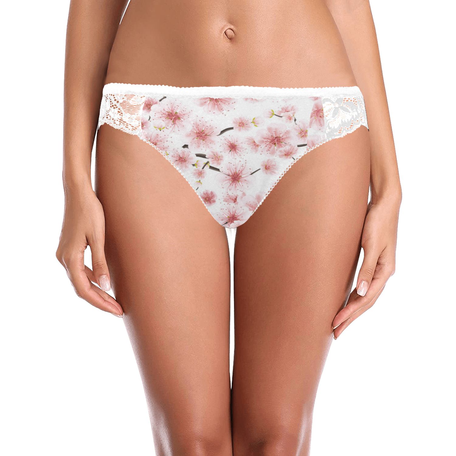 Women's Lace Panty Seamless pattern with Sakura