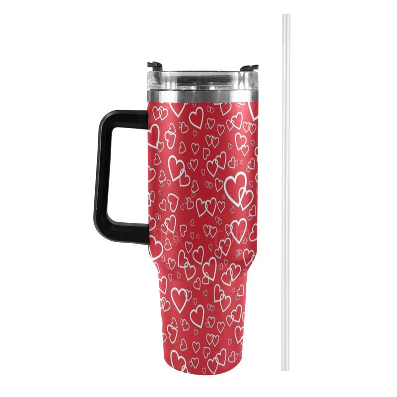 Red Hearts 40oz Tumbler