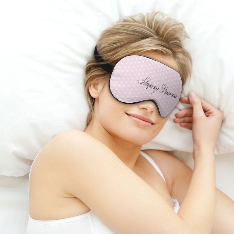 White Polkadot Sleeping princess | Bed mask