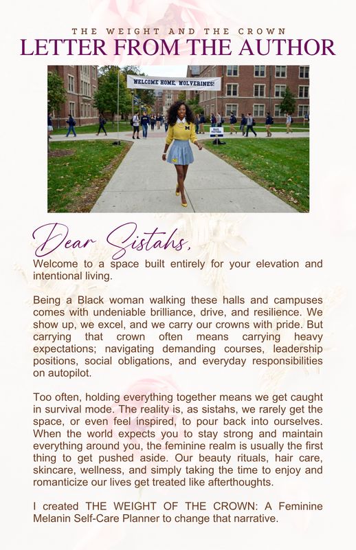 The Weight Of The Crown : A Feminine Melanin Planner