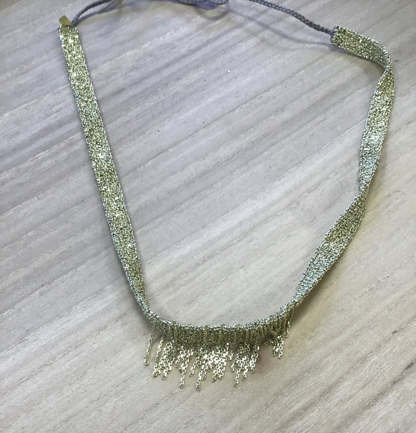 Sterling silver and gold fringe necklace, Marie Laure Chamorel Sterling silver and gold fringe necklace, Marie Laure Chamorel