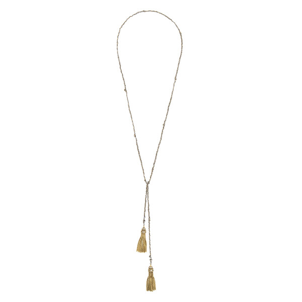 Silk Crystal with Tassel, Marie Laure Chamorel Silk Crystal with Tassel, Marie Laure Chamorel