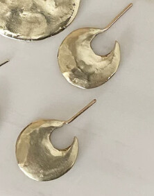 Mini Disc Earring Bronze, Liesl Pawliw