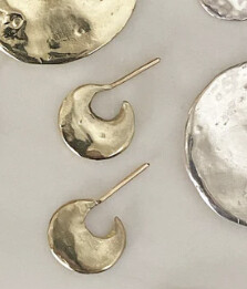 XS Disc Earring Bronze, Liesl Pawliw