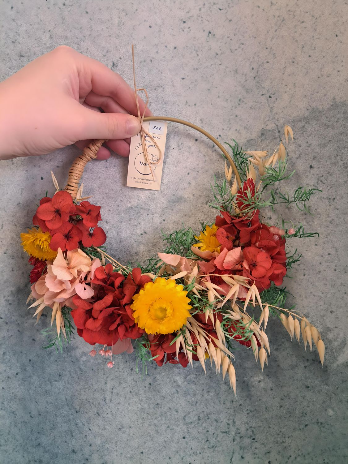 Couronne de fleurs sechées - Nami