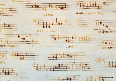 Patchworkstoff Noten Fragmente Patchworkstoff Noten Fragmente