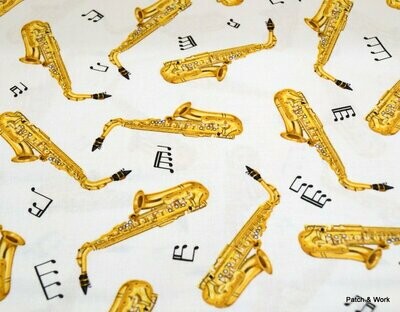 Patchworkstoff Saxophon