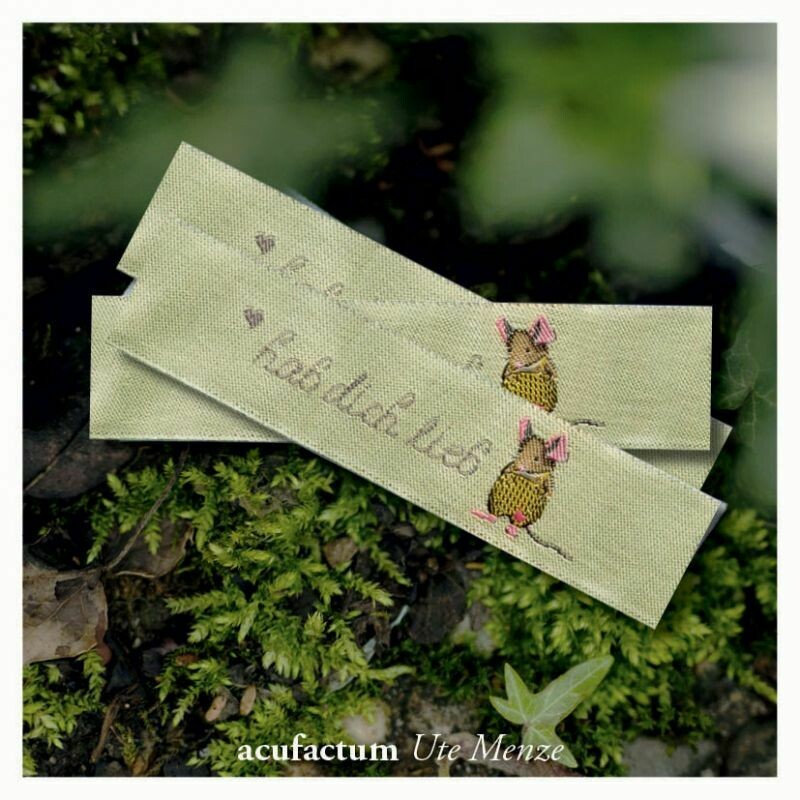 Acufactum Webetikett Maus hab dich lieb Acufactum Webetikett Maus hab dich lieb