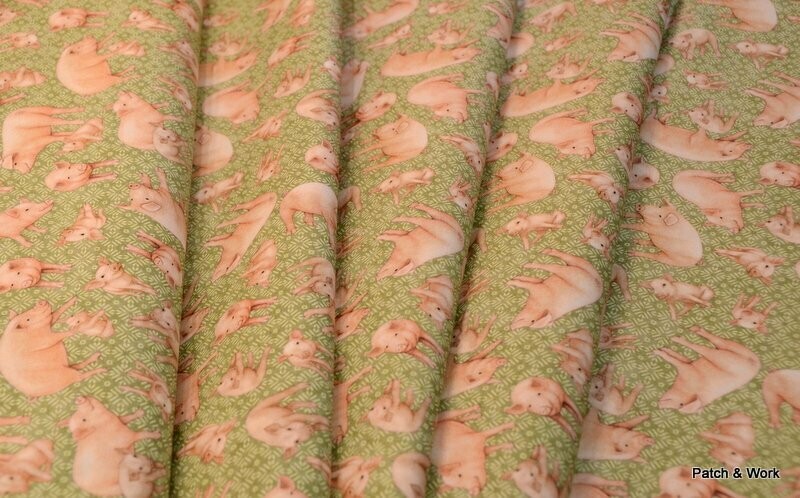 Patchworkstoff Schweine Patchworkstoff Schweine