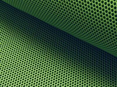 3D Netzstoff mit Geweberücken grün