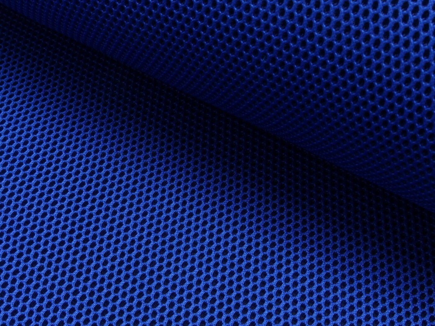 3D Netzstoff mit Geweberücken blau