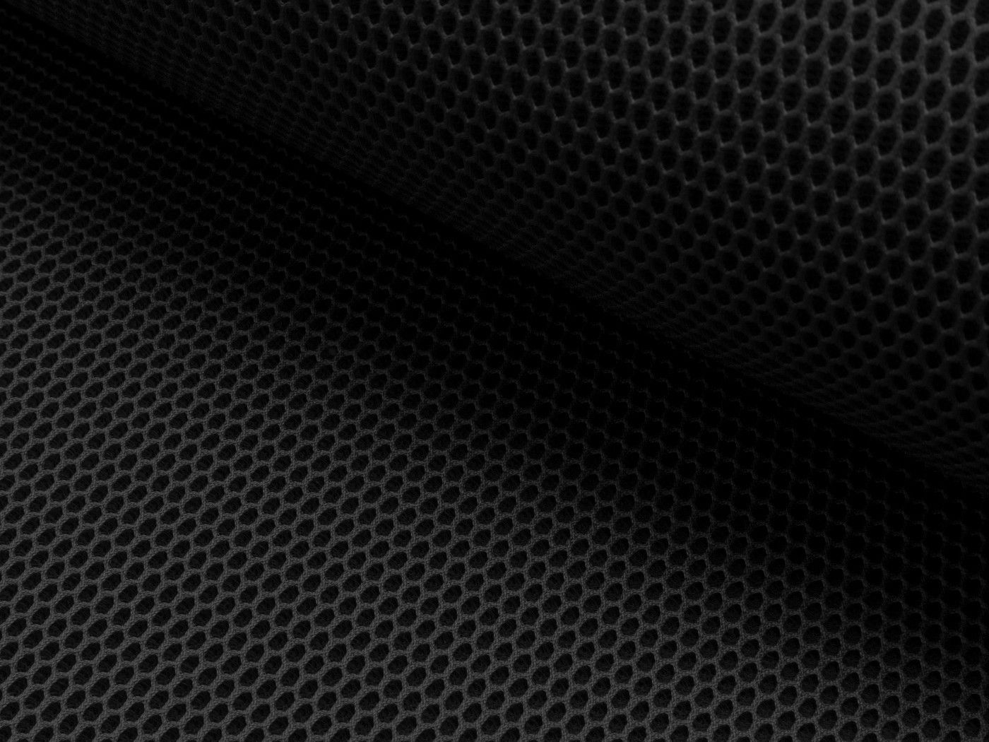 3D Netzstoff mit Geweberücken schwarz