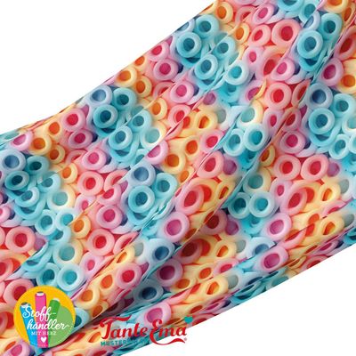 Baumwolljersey Stoffhändler mit Herz Kreise 3D Baumwolljersey Stoffhändler mit Herz Kreise 3D