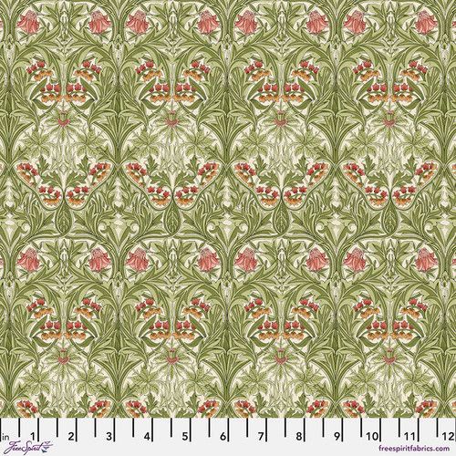 Patchworkstoff William Morris Emery Walker Bluebell Leaf Green