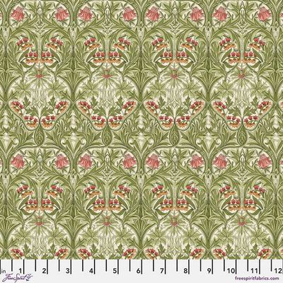 Patchworkstoff William Morris Emery Walker Bluebell Leaf Green Patchworkstoff William Morris Emery Walker Bluebell Leaf Green