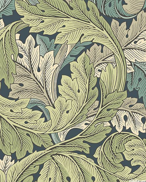 108'' Quilt Back William Morris Acanthus