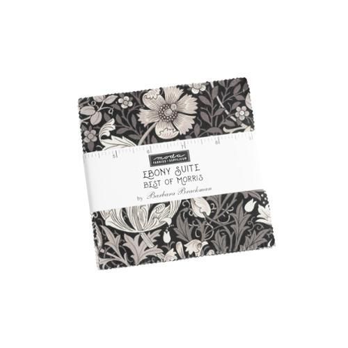 Charm Pack William Morris Barbara Brackman Ebony Suite 5''