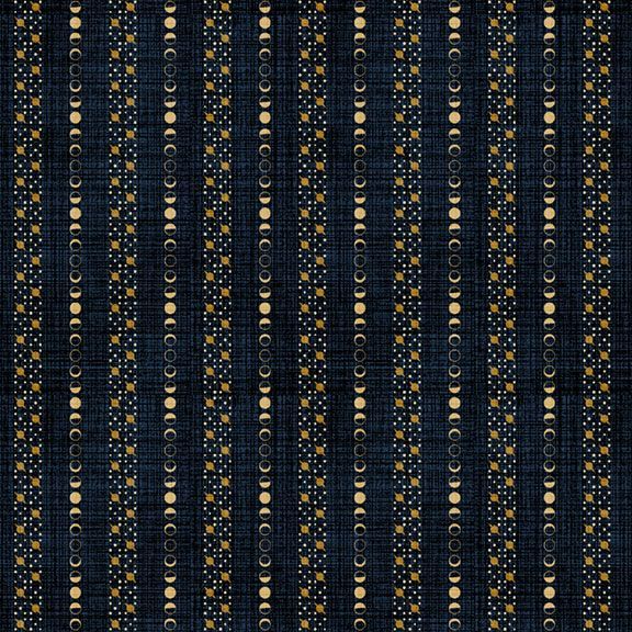 Patchworkstoff Starfall Mondphasen Navy