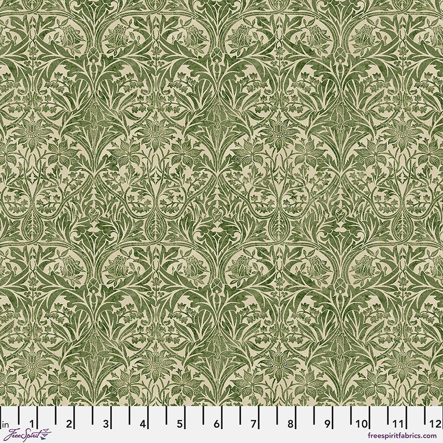 Patchworkstoff William Morris The Cotswold Holiday Collection Medium Bluebell Green