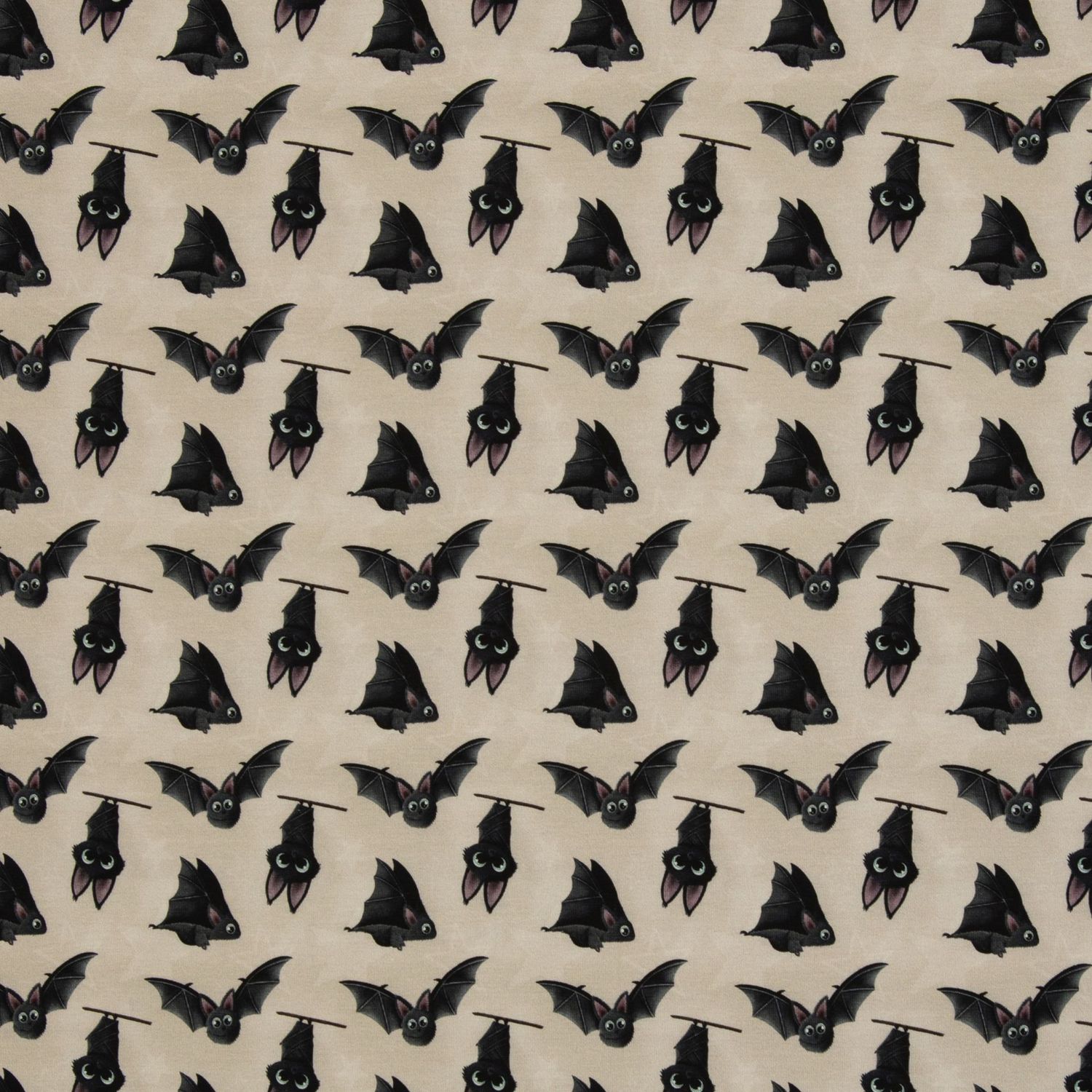 Baumwolljersey Bruce&Friends Fledermaus creme