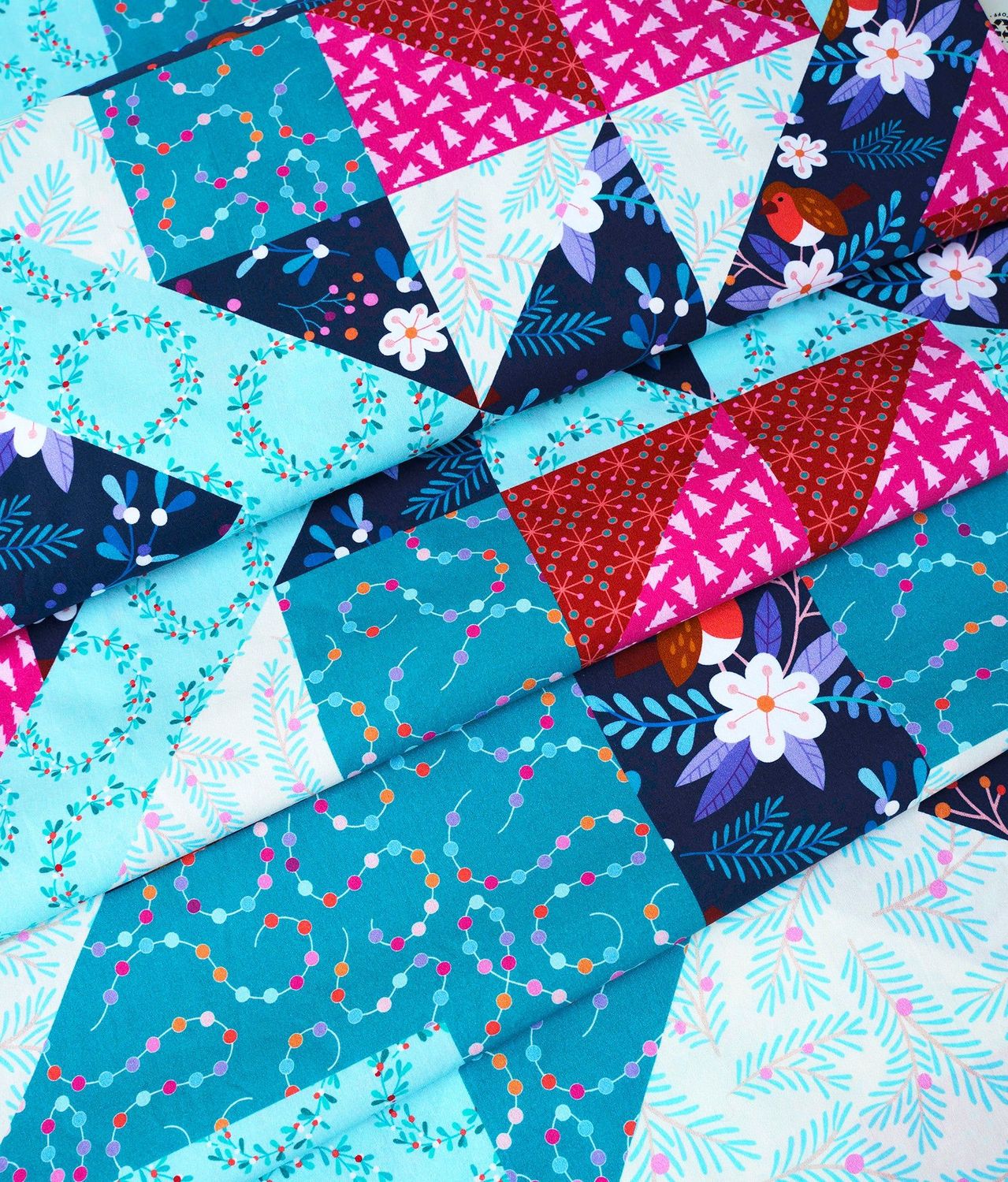 Hamburger Liebe Christmas Cheater Quilt Popeline