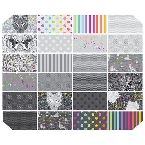 Vororder Fat Quarter Bundle Tula Pink Graywork