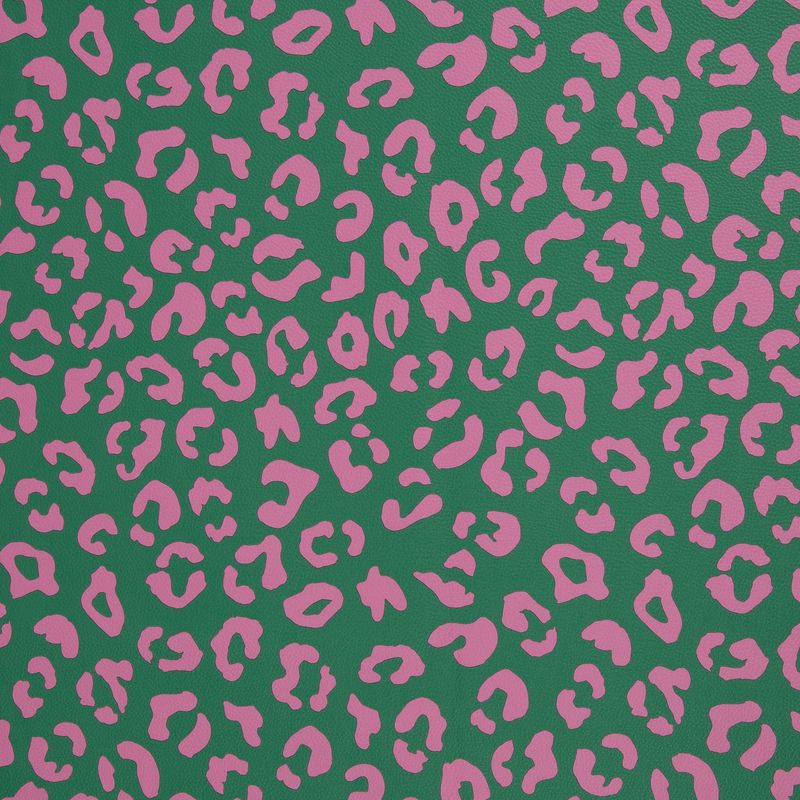 Kunstleder Happy Leo Grün Pink