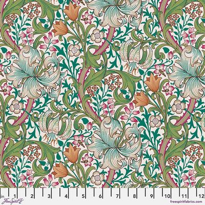 Patchworkstoff William Morris Bedford Park Golden Lily Fuchsia