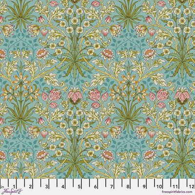 Patchworkstoff William Morris Bedford Park Hyacinth Mineral