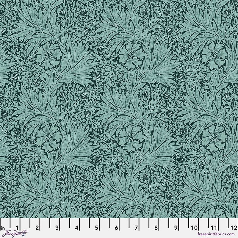 Patchworkstoff William Morris Bedford Park Marigold Teal