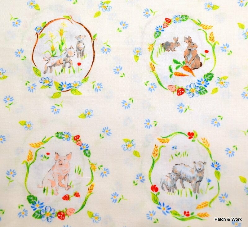 Patchworkstoff Hoftiere Patchworkstoff Hoftiere