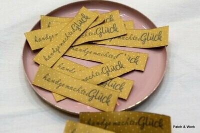 Webetikett handgemachtes Glück