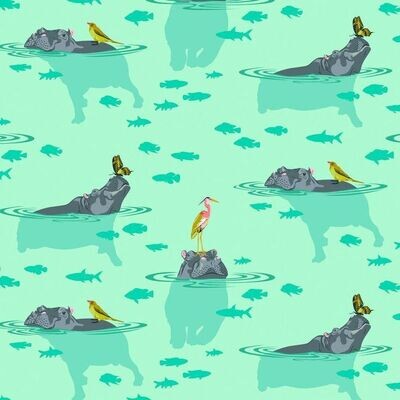 Patchworkstoff Tula Pink Everglow - My Hippos Don't Lie