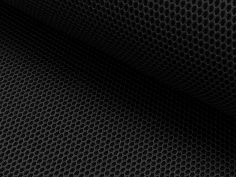 3D Netzstoff mit Geweberücken schwarz 3D Netzstoff mit Geweberücken schwarz