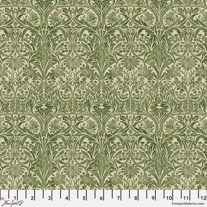 Patchworkstoff William Morris The Cotswold Holiday Collection Medium Bluebell Green