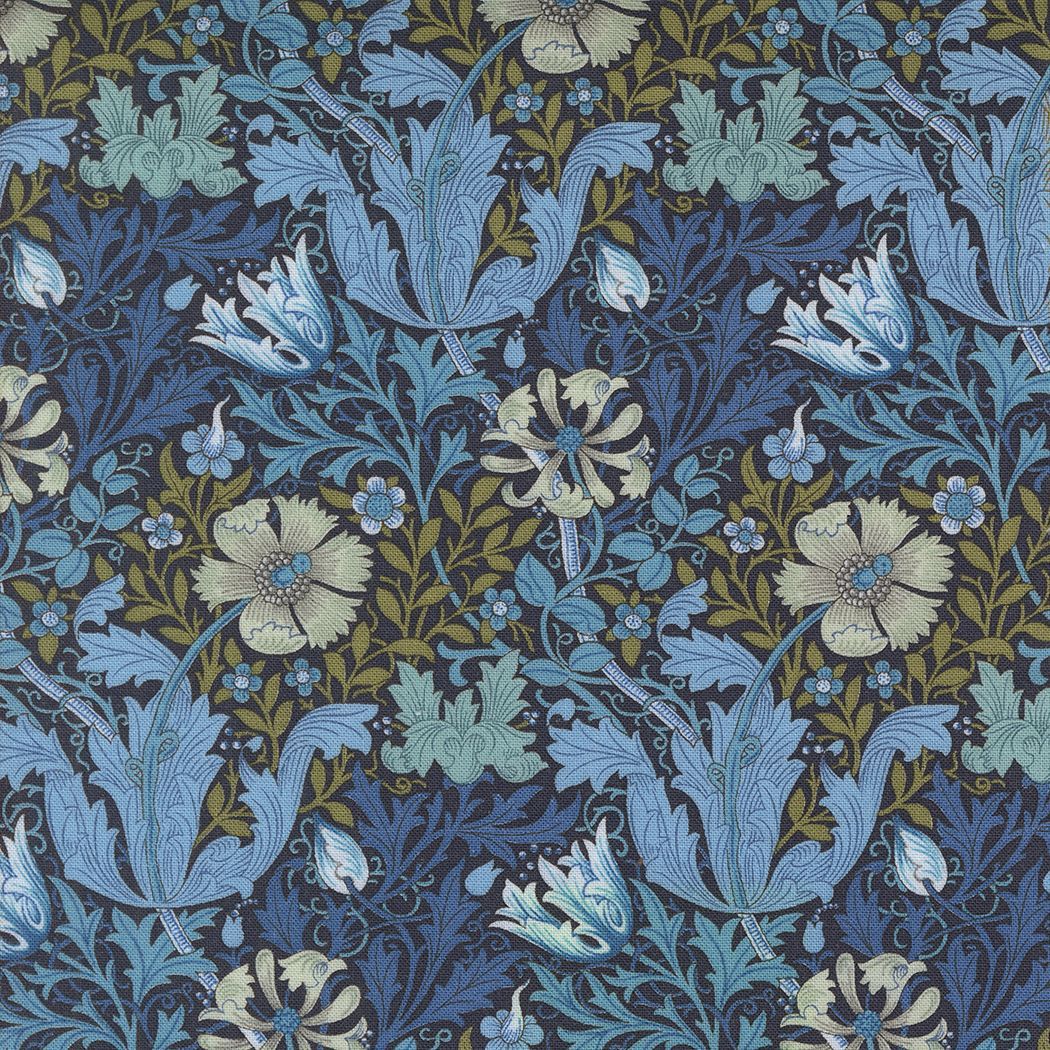 Patchworkstoff William Morris Morris Manor Compton Florals Twilight Patchworkstoff William Morris Morris Manor Compton Florals Twilight